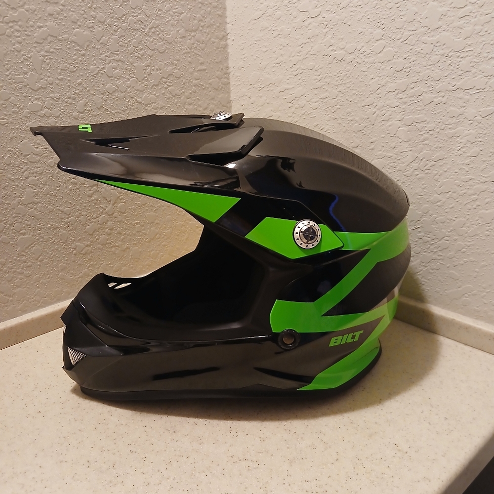 BILT Black and Green Helmet